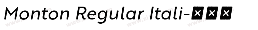 Monton Regular Itali字体转换